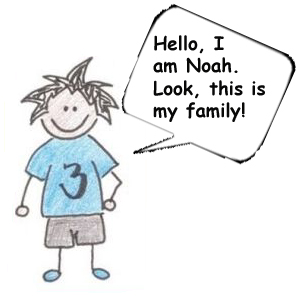Noah says "Hello".