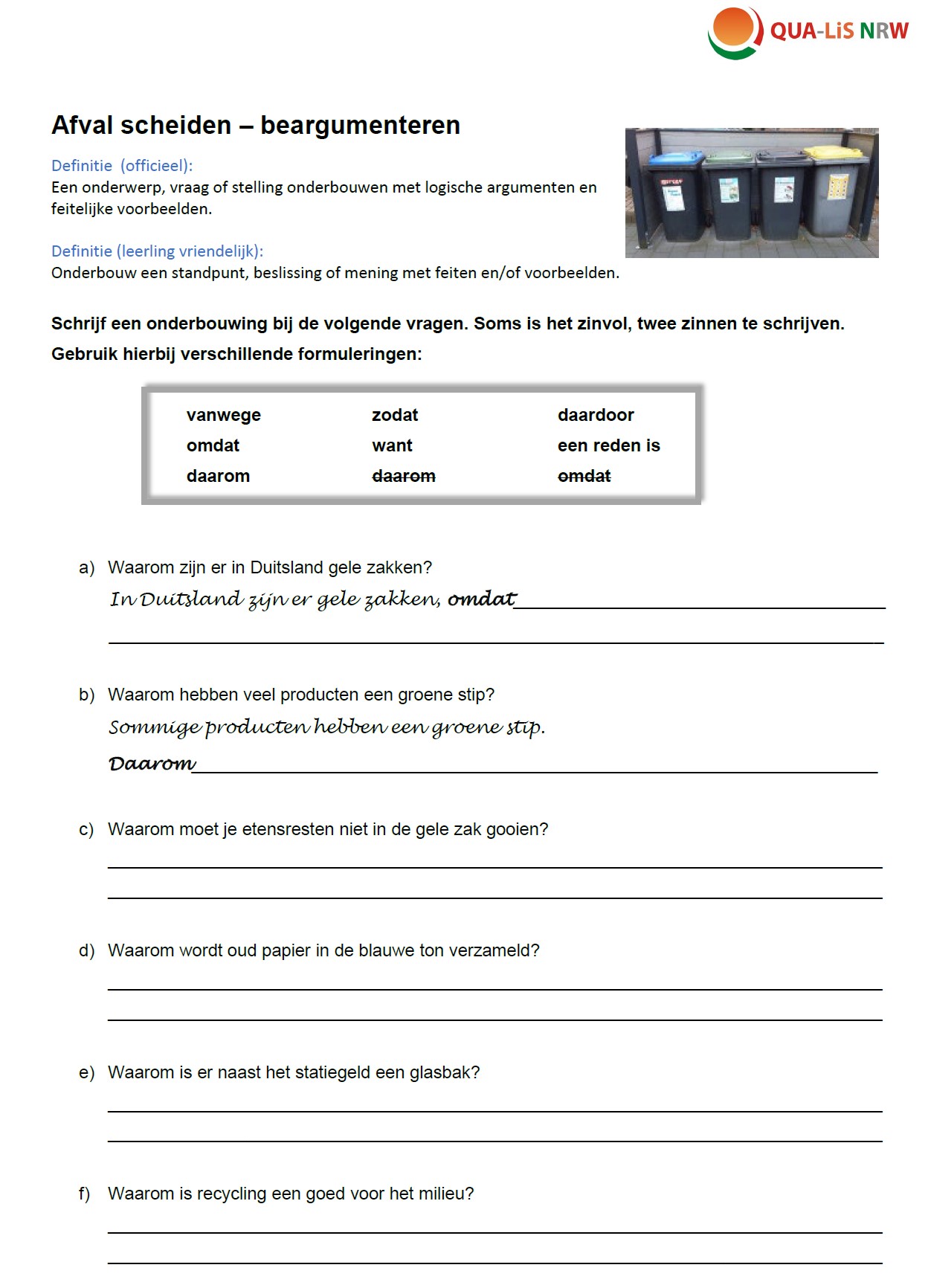 Plaatje Werkblad