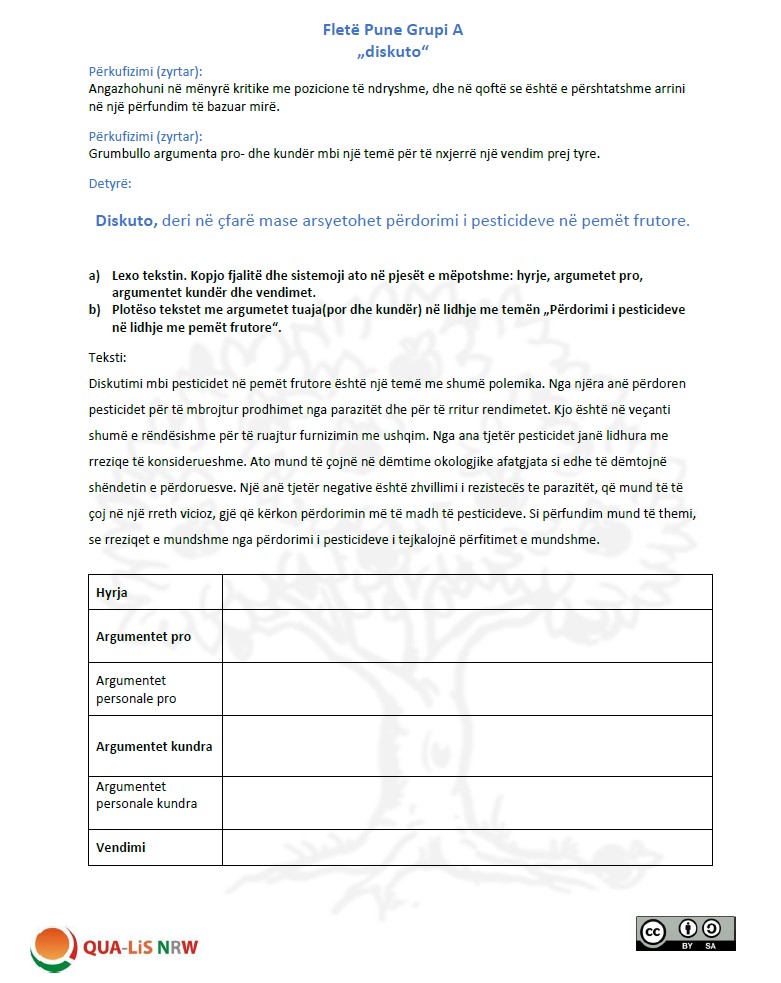 Abbildung Arbeitsblatt